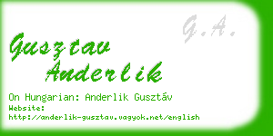 gusztav anderlik business card